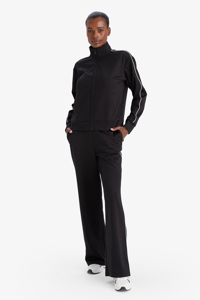 DeFacto Black Woman Standard Fit Zip-Up Sweatshirt Casual - Image 4
